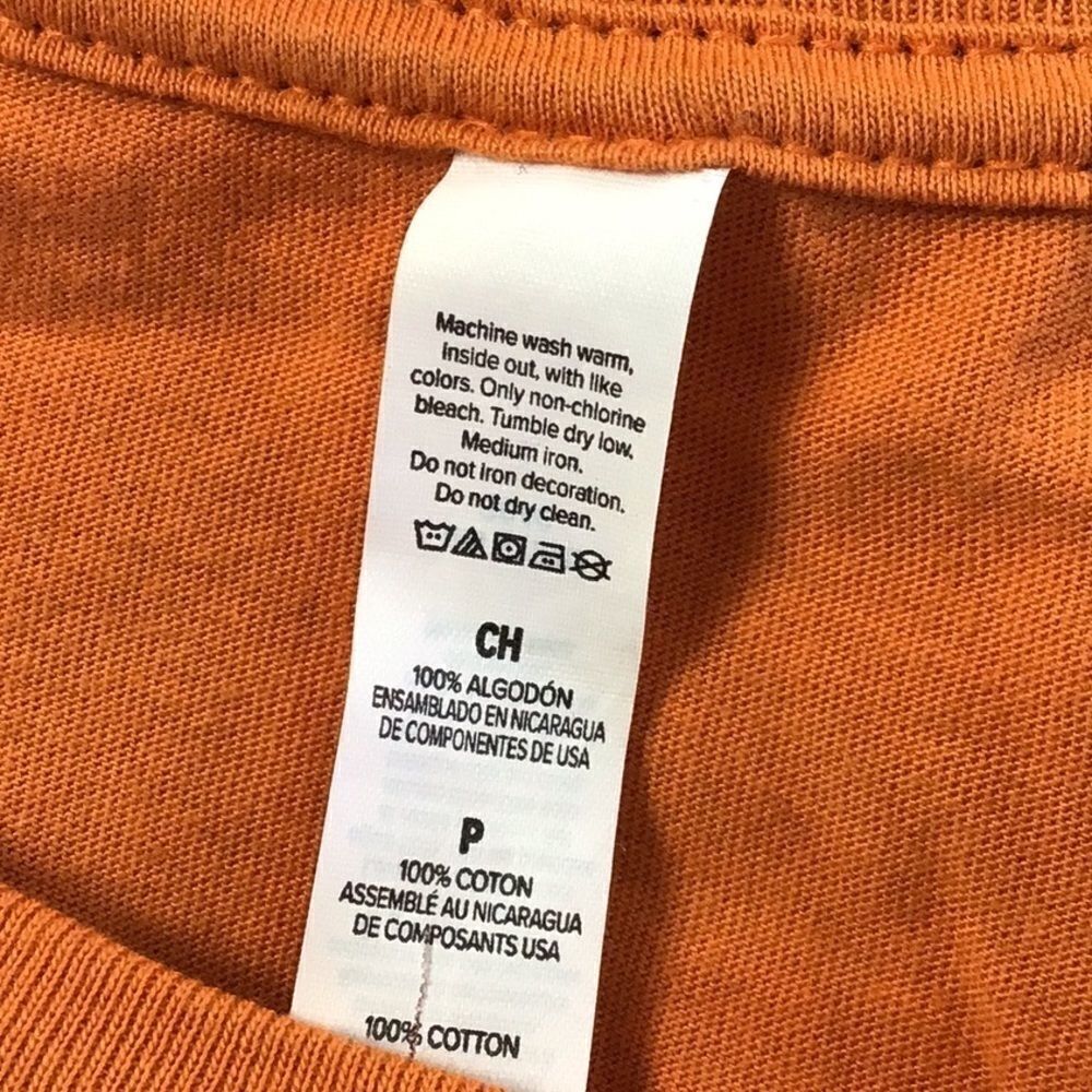 Halloween Monster Cotton T-Shirt in Orange/black - Picture 2 of 4